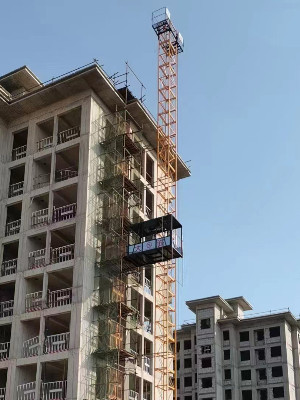 卷揚機驅動單籠物料提升機 雙籠物料機